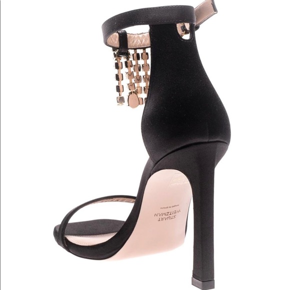 ❌SALE❌ Stuart Weitzman darknavy Nudist Silk Satin Sandals - Picture 3 of 14